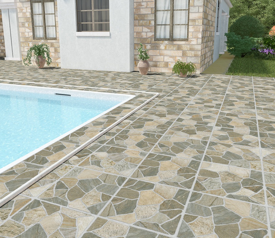 Gresia 45x45 Piazza Mix Grey 9896 - imagine 2