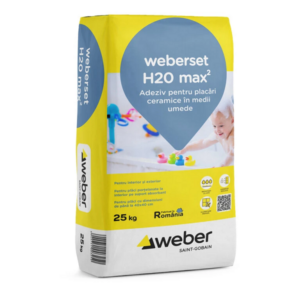 Adeziv pentru placări ceramice pentru interior și exterior Weber H20 max2 25kg